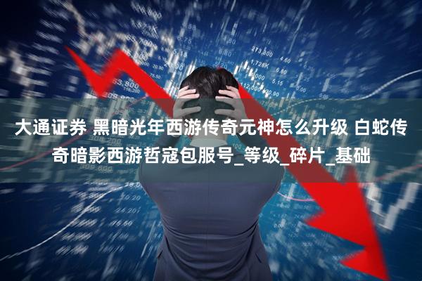 大通证券 黑暗光年西游传奇元神怎么升级 白蛇传奇暗影西游哲寇包服号_等级_碎片_基础