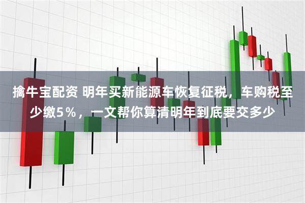 擒牛宝配资 明年买新能源车恢复征税，车购税至少缴5％，一文帮你算清明年到底要交多少